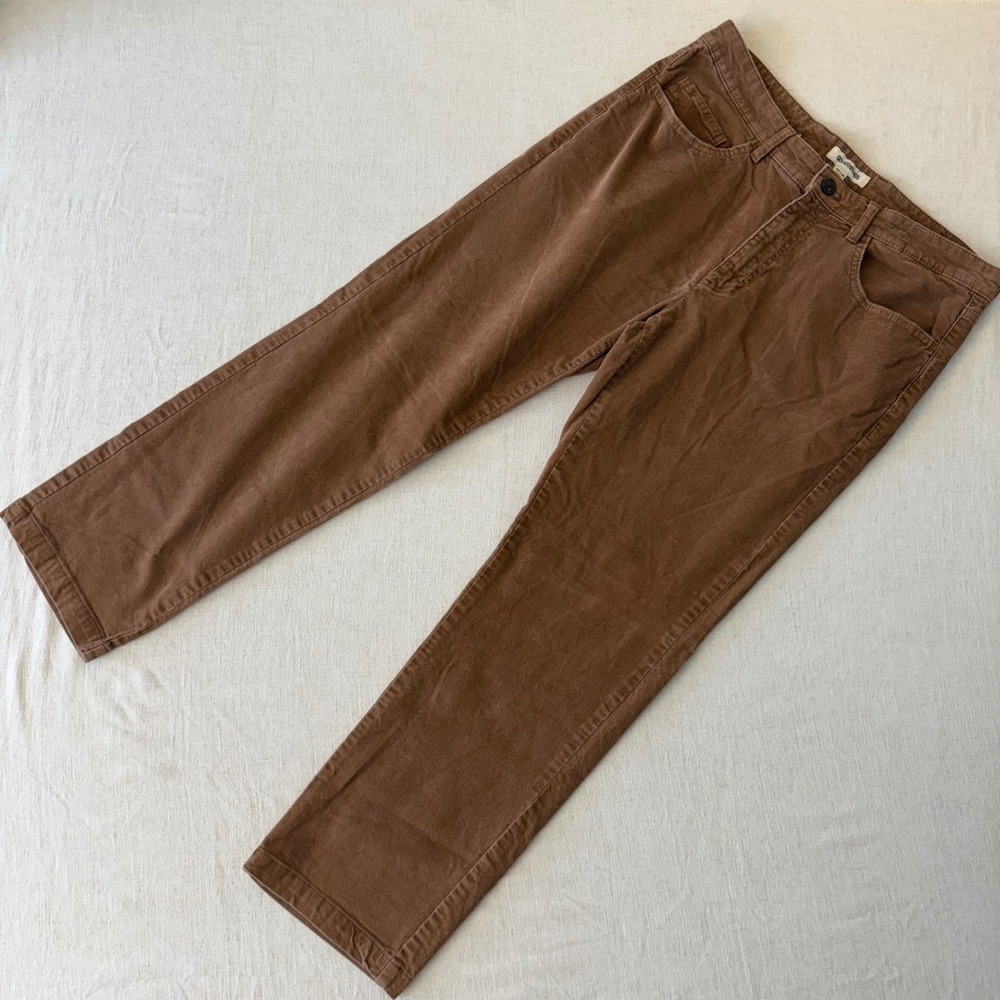 Goodthreads Mens Brown Straight Fit‎ Corduroy Pants 33W x 29L